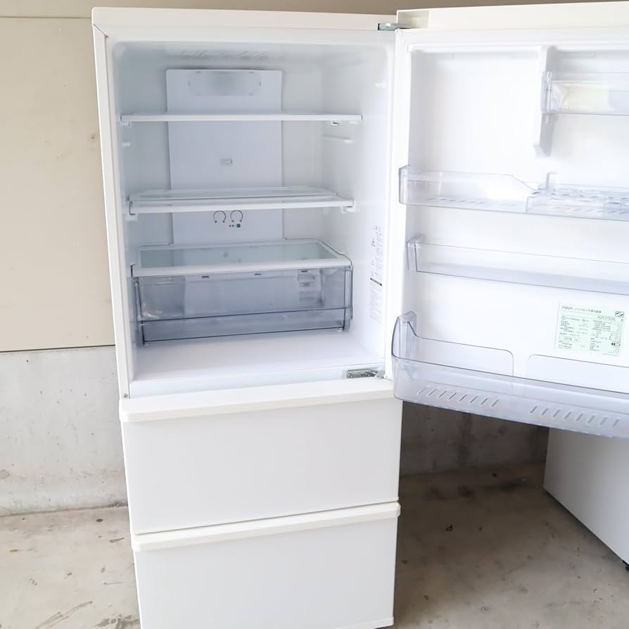 AQUA 冷蔵庫 AQR-27G(W) 272L 2018年 Amazon | AQR-27G-W(ナチュラルホワイト) 3ドア冷蔵庫 右開き